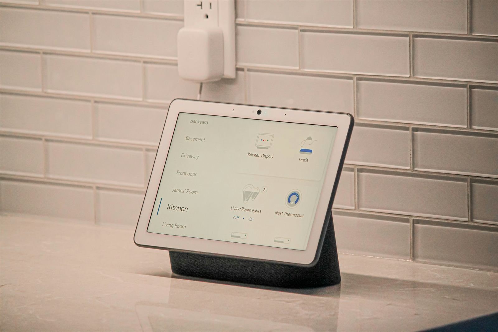 Tablet controlling a smart building system